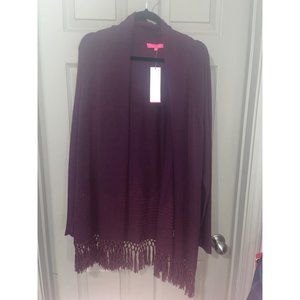 NWT Lilly Pulitzer Womens Tatum Cardigan XXL Cherry Ganache